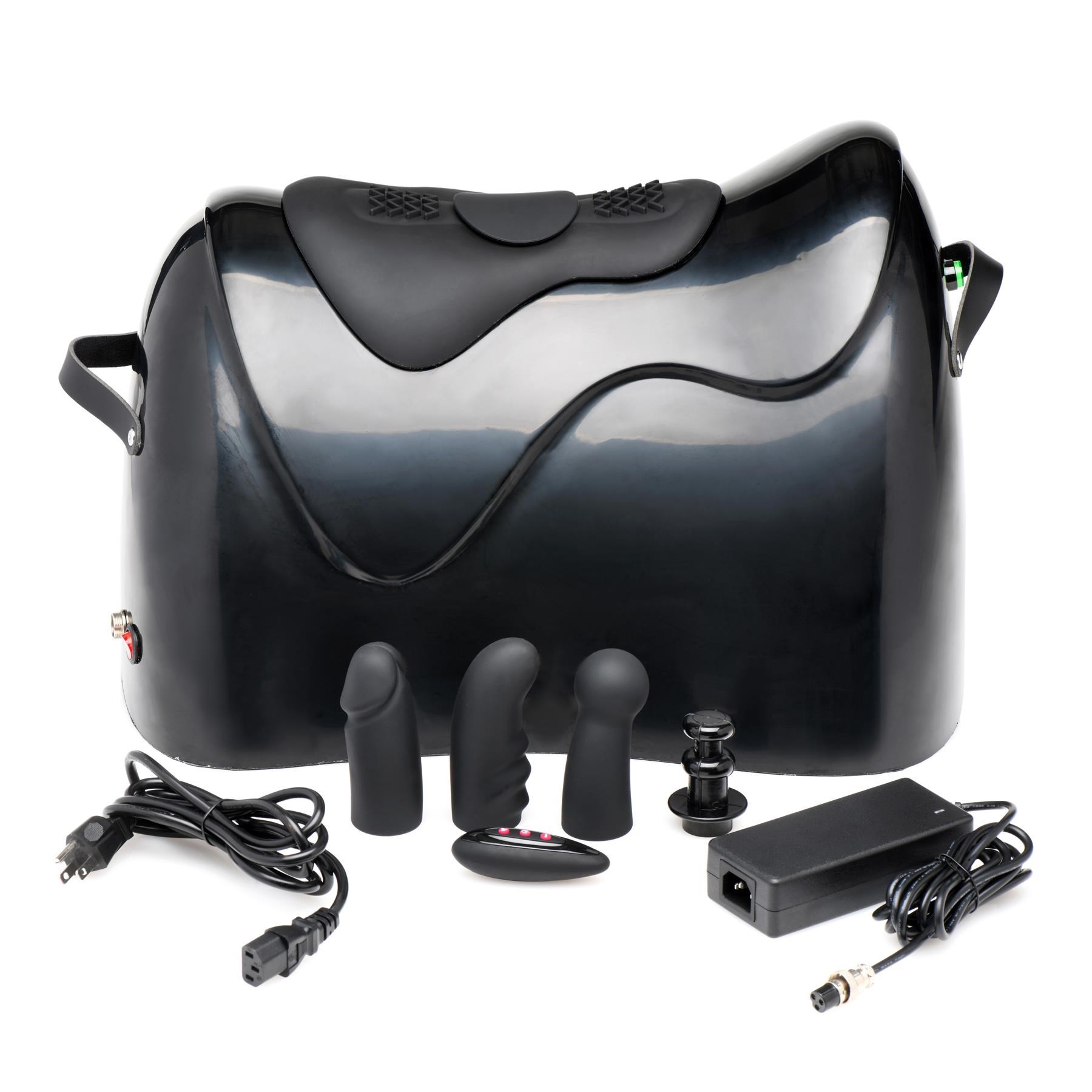 The Bucking Saddle Thrusting and Vibrating Sex Machine - Product Shot With All Components #1