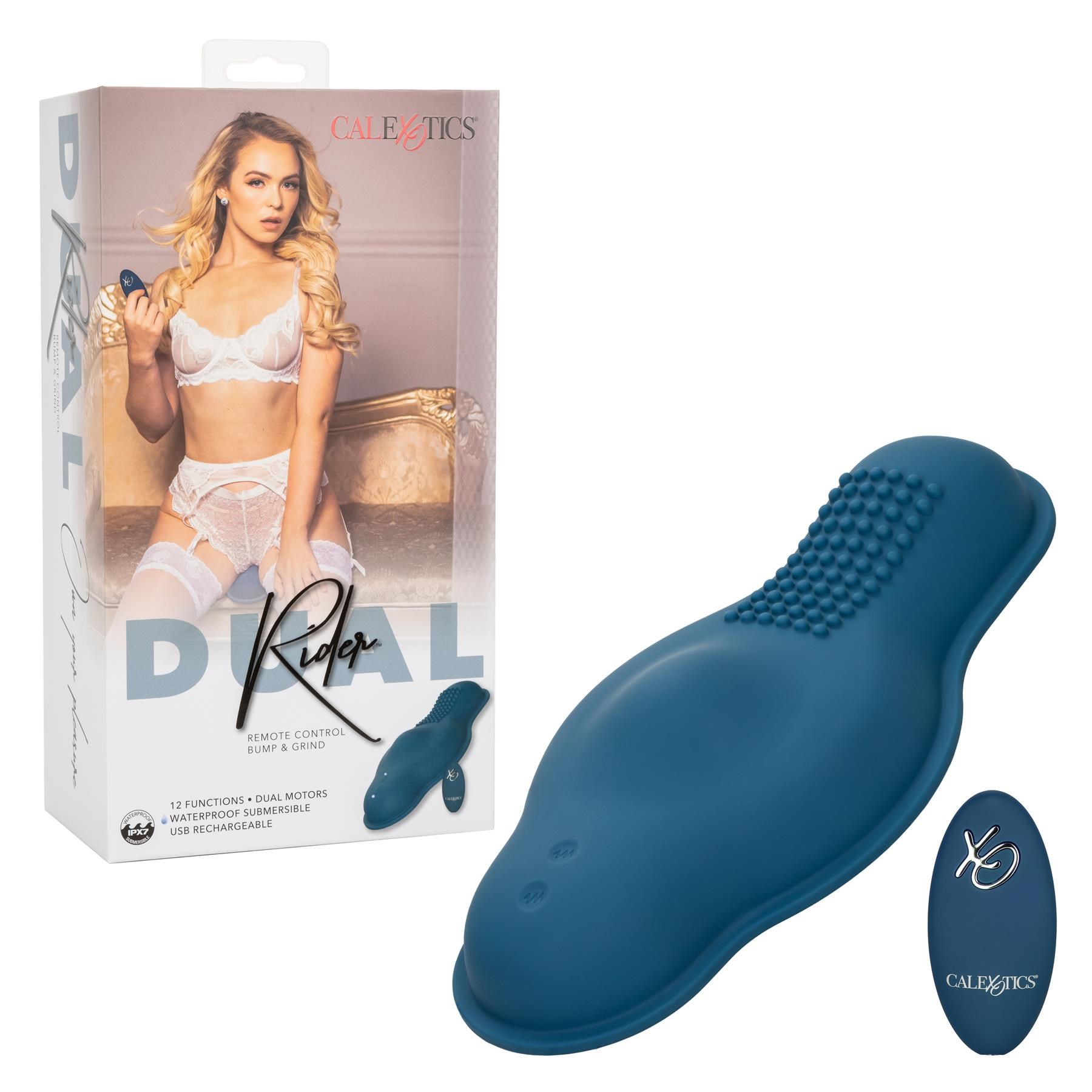 Dual Rider Bump And Grind Vibrator - Product and Packaging