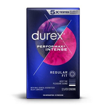 Durex Performax Intense Condom package 12 count