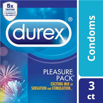 Durex Pleasure Pack Condom box 3 count