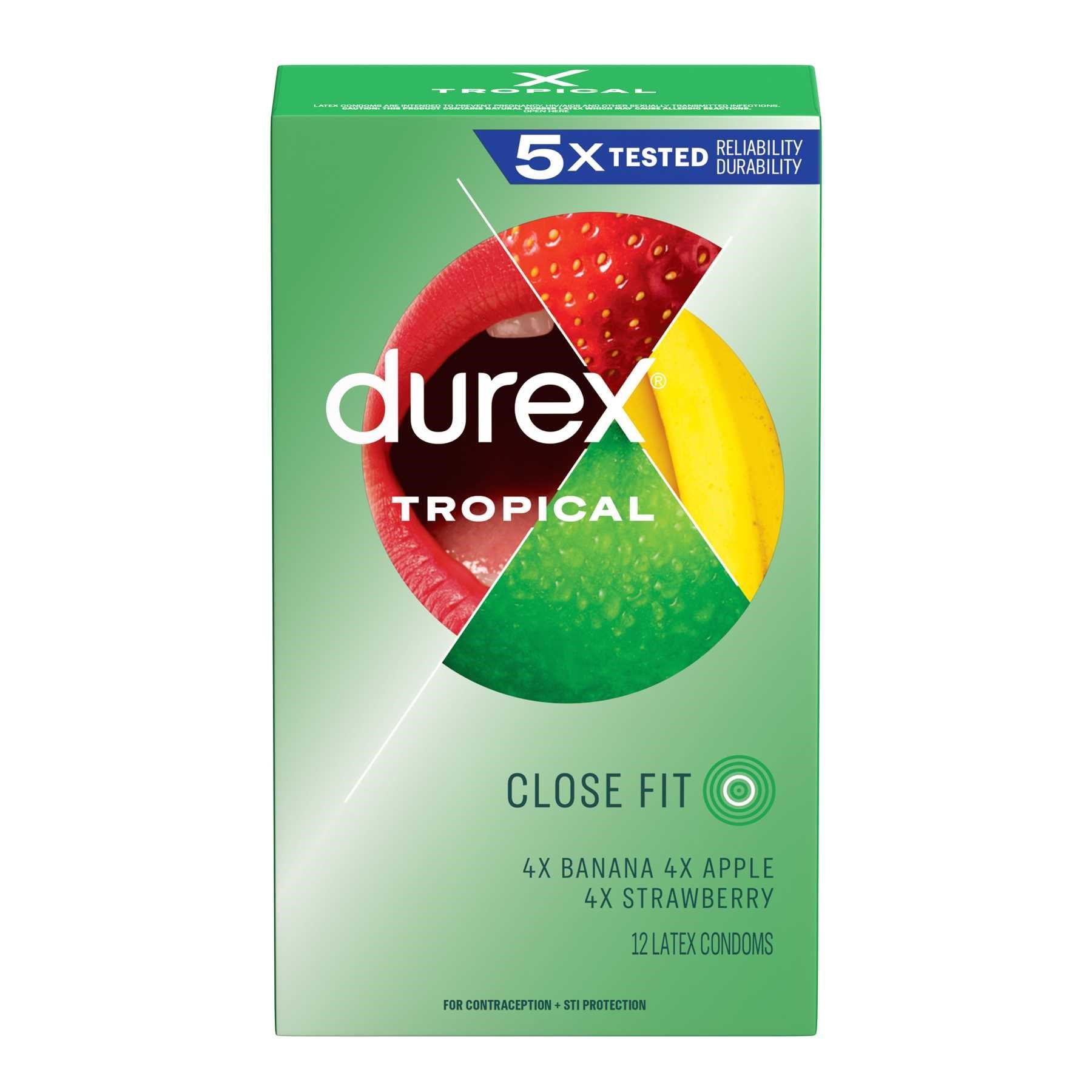 Durex Tropical Flavors Condom front box