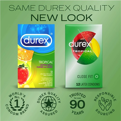 Durex Tropical Flavors Condom box new look