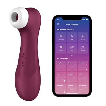 Satisfyer Pro 2 Gen 3 Liquid Air Clitoral Stimulator with Bluetooth - Product Shot with App