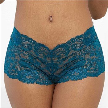 Boyshort front cropped teal o/s