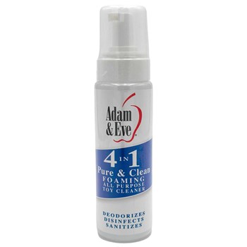 Adam & Eve Pure And Clean Foaming Toy Cleaner  front of bottle