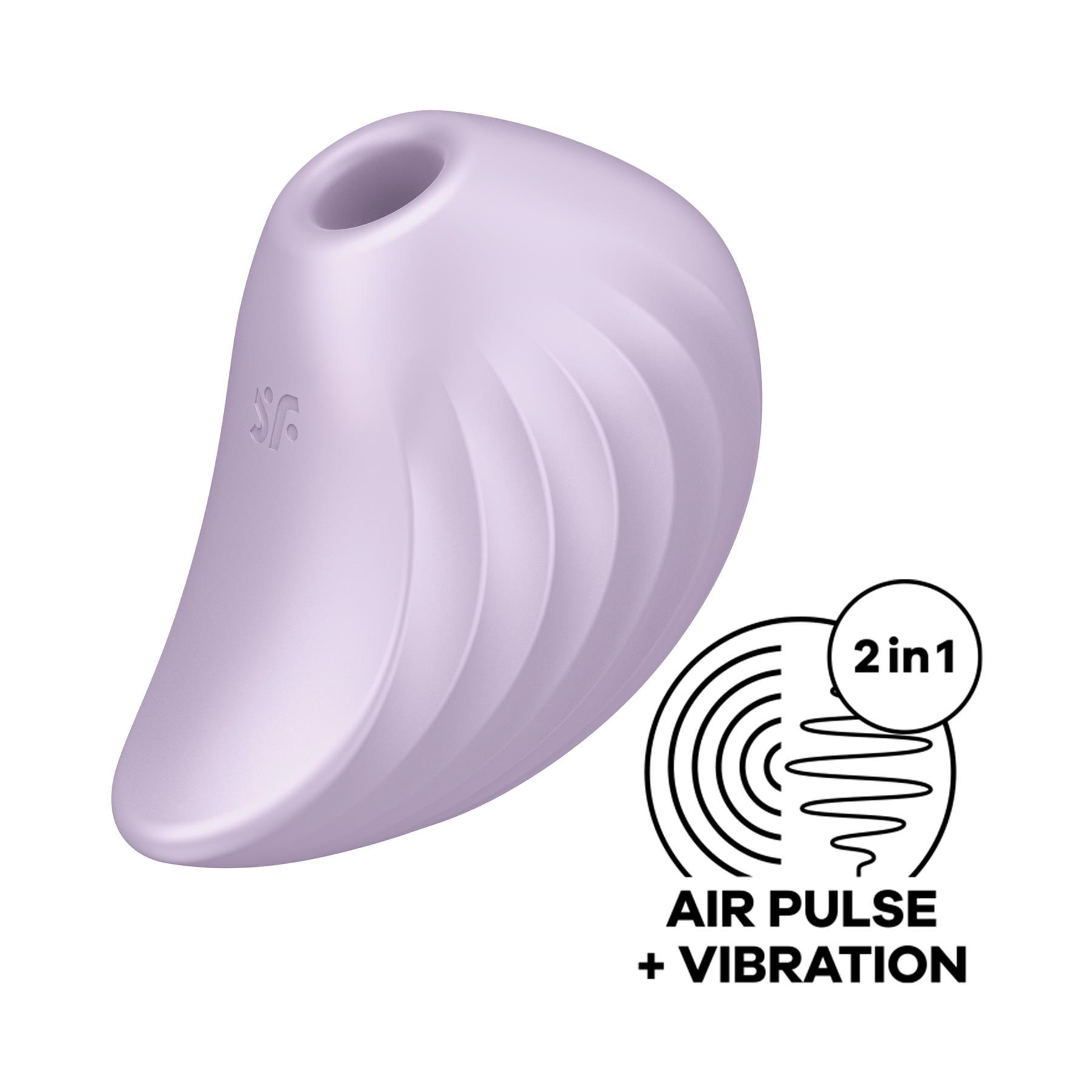 Satisfyer Pearl Diver Air Pulse Clitoral Stimulator - Product Shot #6 - With Air Pulse Icon