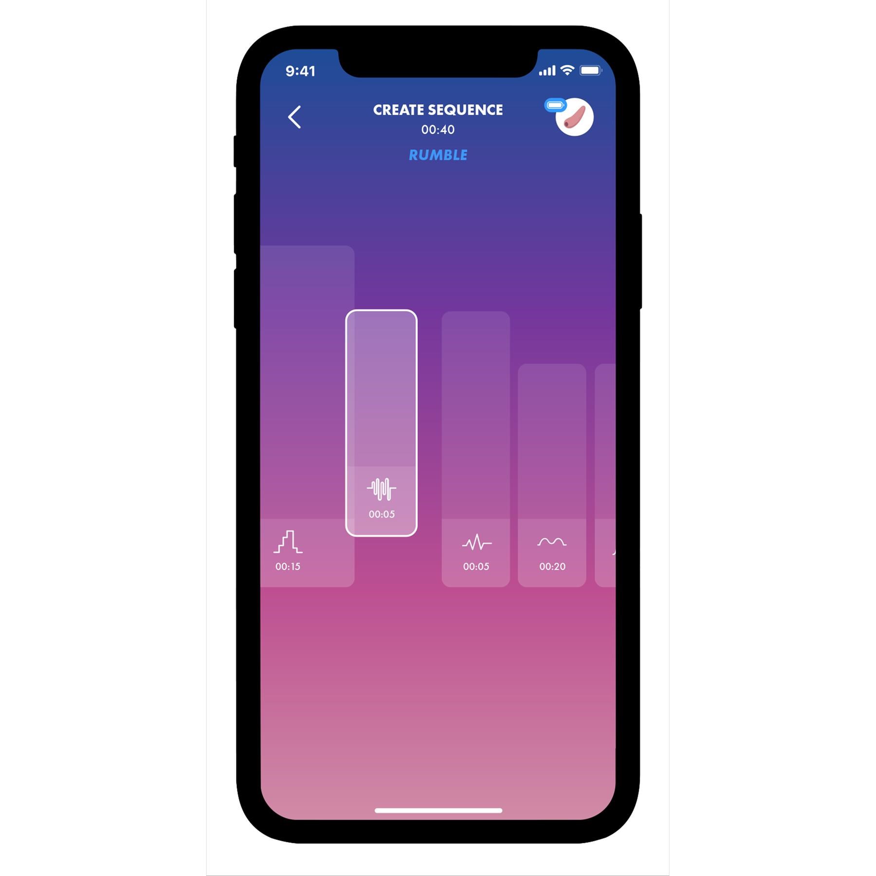 Satisfyer Pearl Diver Air Pulse Clitoral Stimulator - Phone App Screen #4