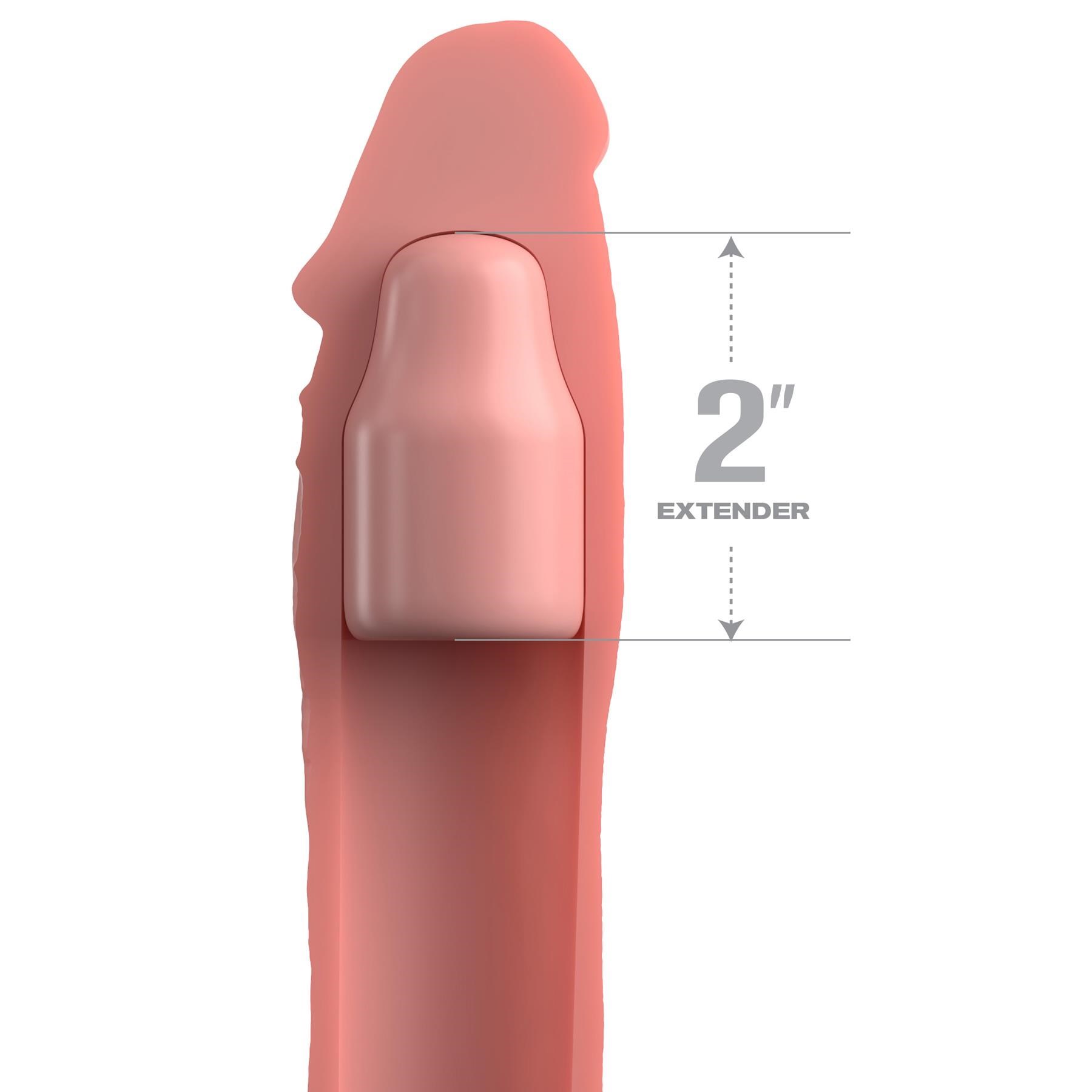 Fantasy X-Tensions Elite 2" Silicone Extension - Inside Showing Extension Tip - White