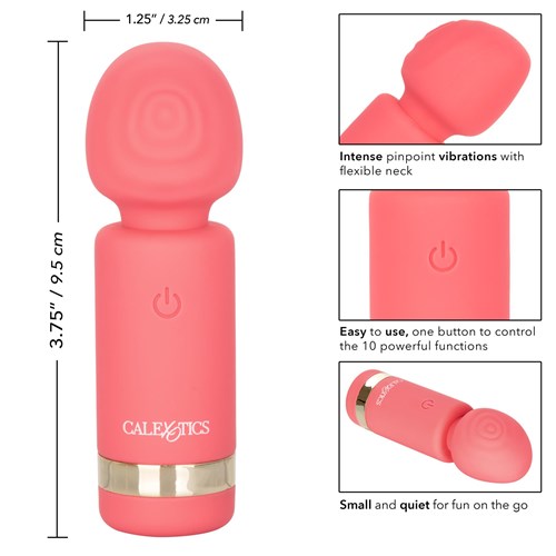 Slay #ExciteMe Mini Wand Massager - Instructions and Dimensions