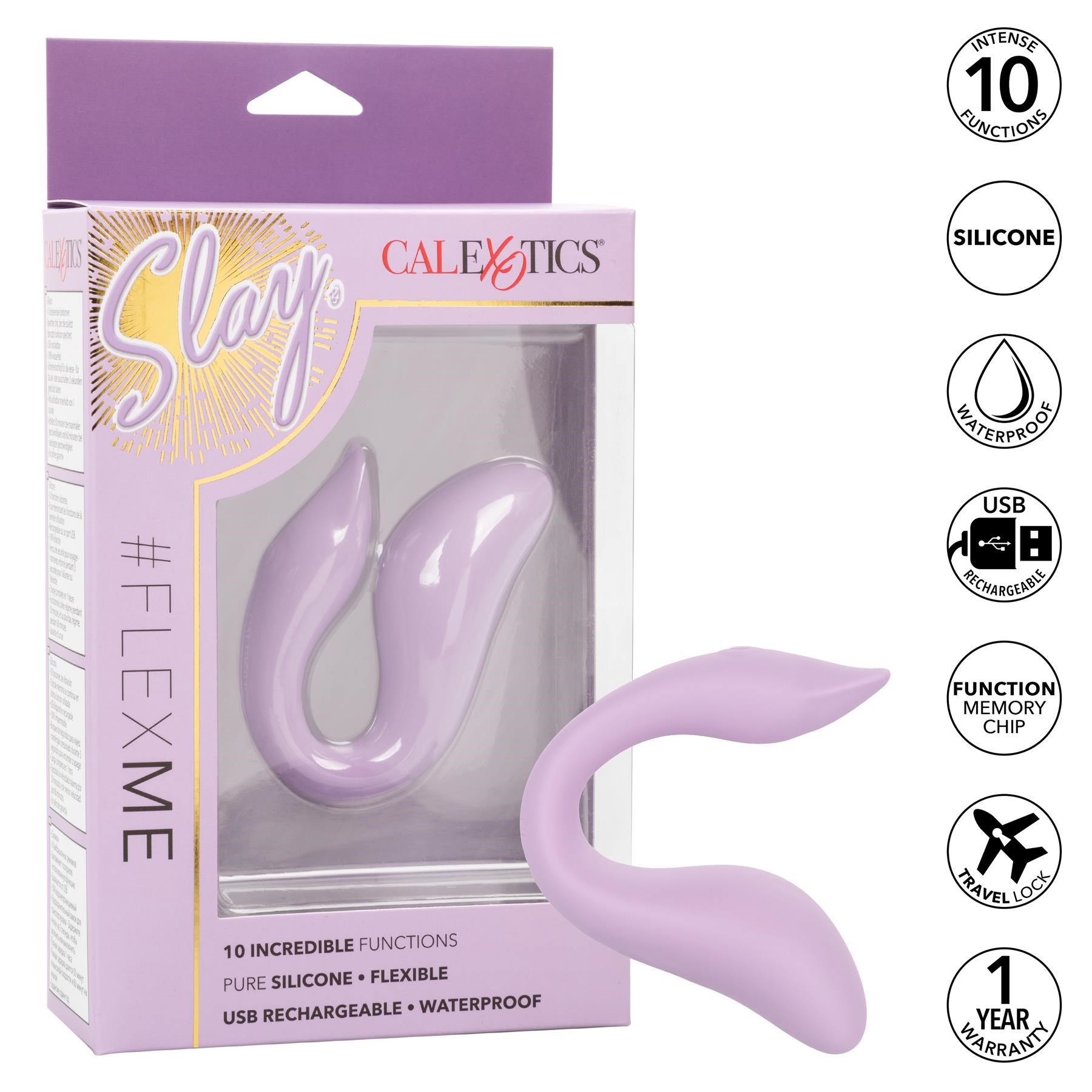 Slay #FlexMe Couples Vibrator - Product and Packaging