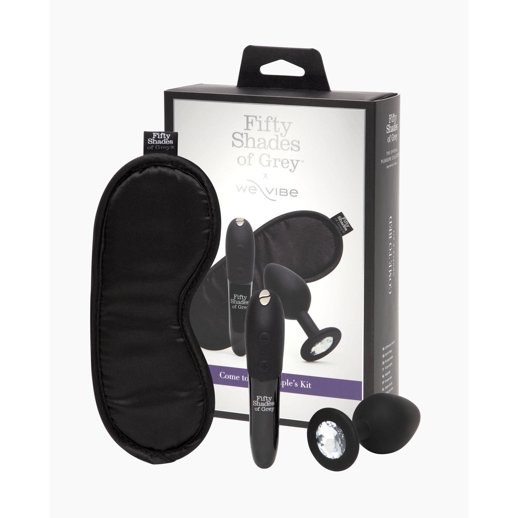 Fifty Shades of Grey & We-Vibe Come To Bed Couples Kit - All Components and Packaging