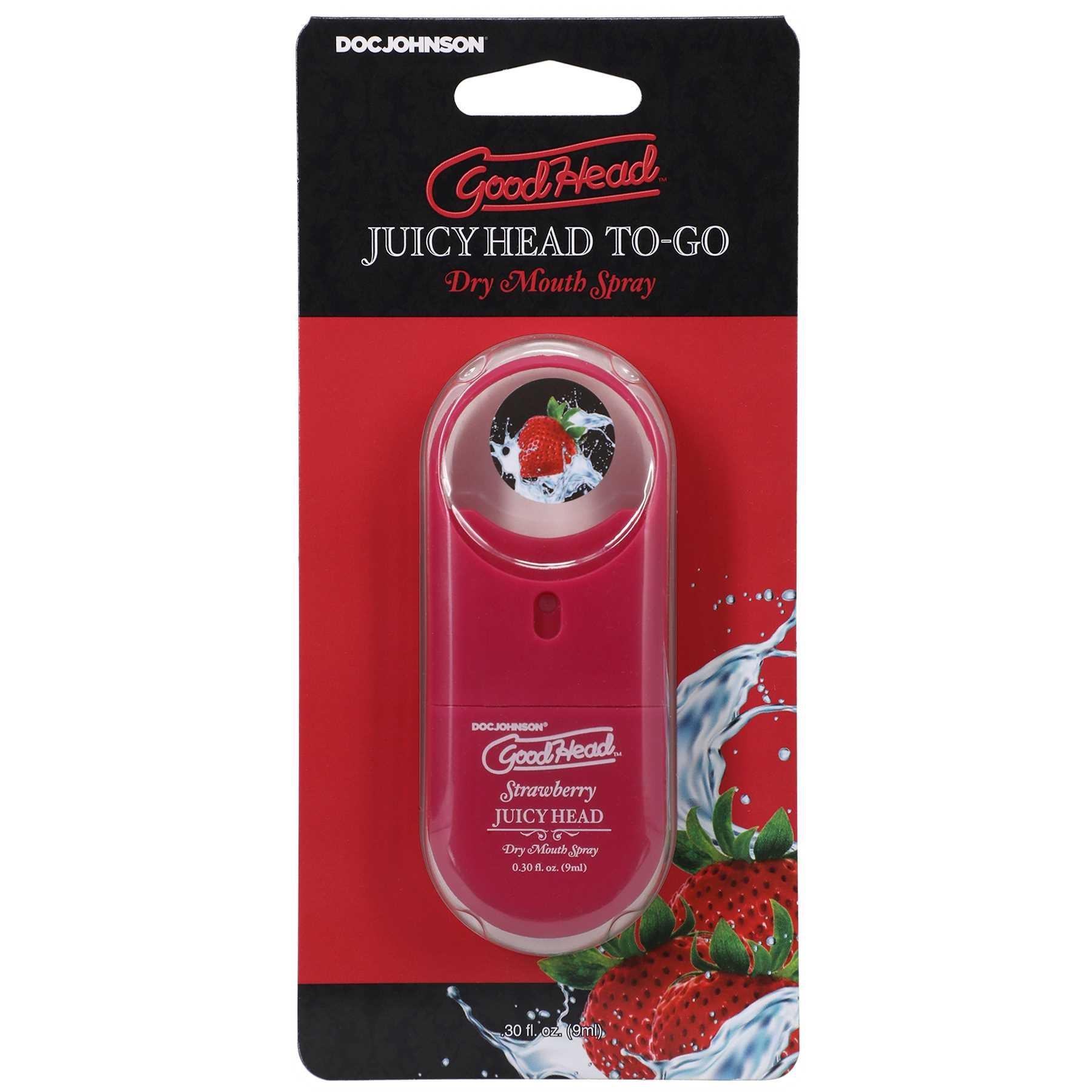 GoodHead - Juicy Head Dry Mouth Spray To-Go - Strawberry - .30 fl. oz. front package