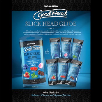 GoodHead - Slick Head Glide - 6 Pack -  0.24 oz.with all of the packets
