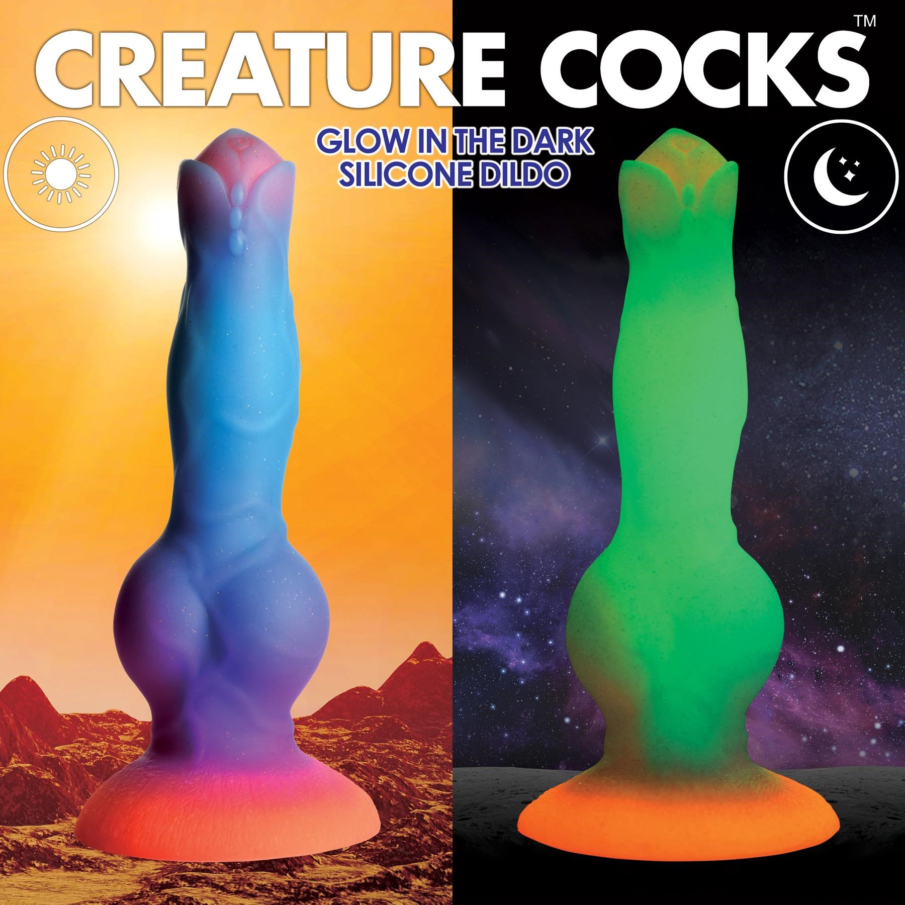 CreatureCocks Glow In The Dark Spacecock Dildo - Product with Glow in the Dark