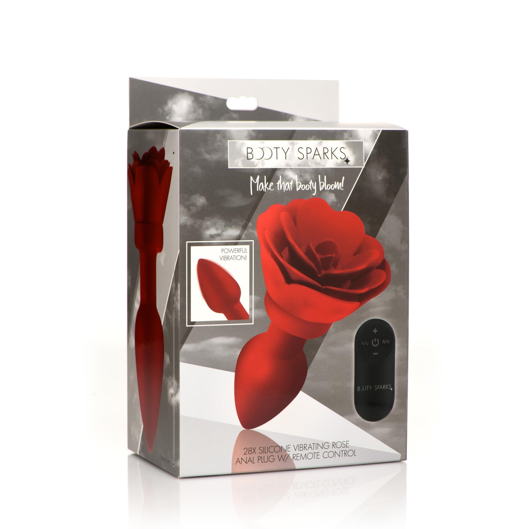 Booty Sparks Vibrating Rose Anal Plug with Remote Control - Packaging
