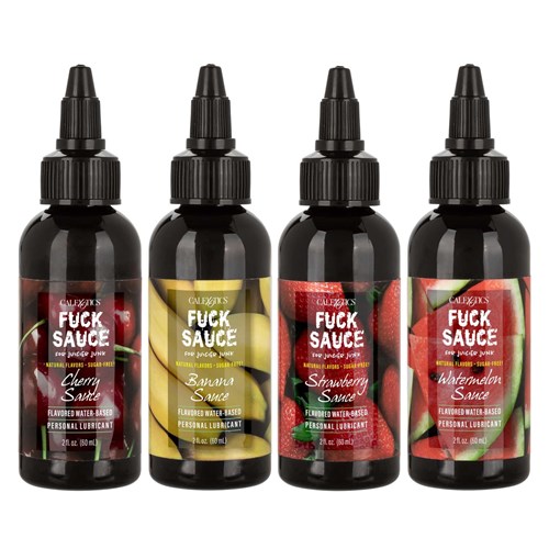 I589-F*ck Sauce™ Flavored Water-Based Personal Lubricant Variety Pack 2 fl. oz. each all 4 flavors