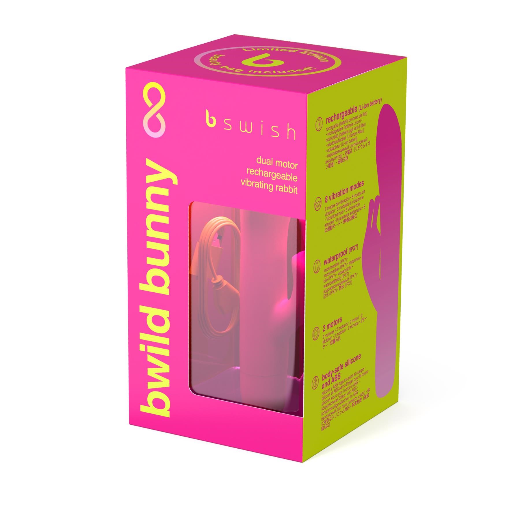 BSwish Bwild Bunny Classic Rechargeable Vibrator - Packaging - Pink