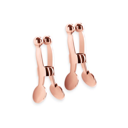 Bound Rose Gold Nubbed Nipple Clamps - Product Shot