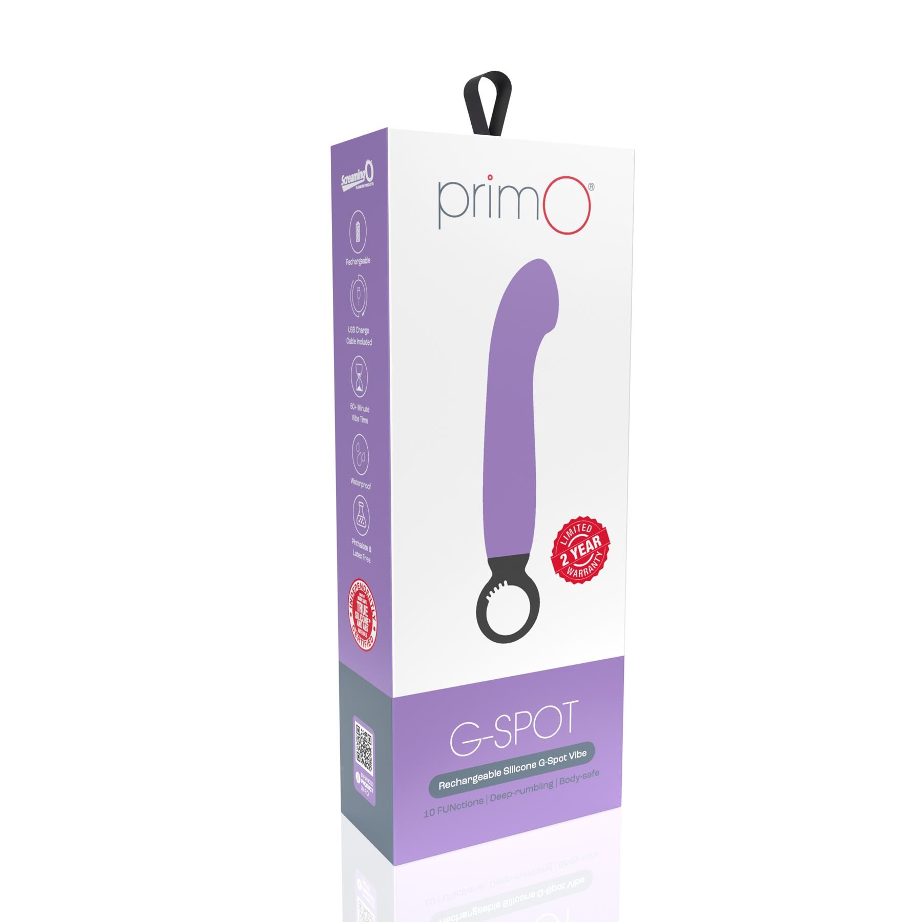 Screaming O Primo Rechargeable G-Spot Vibration - Packaging