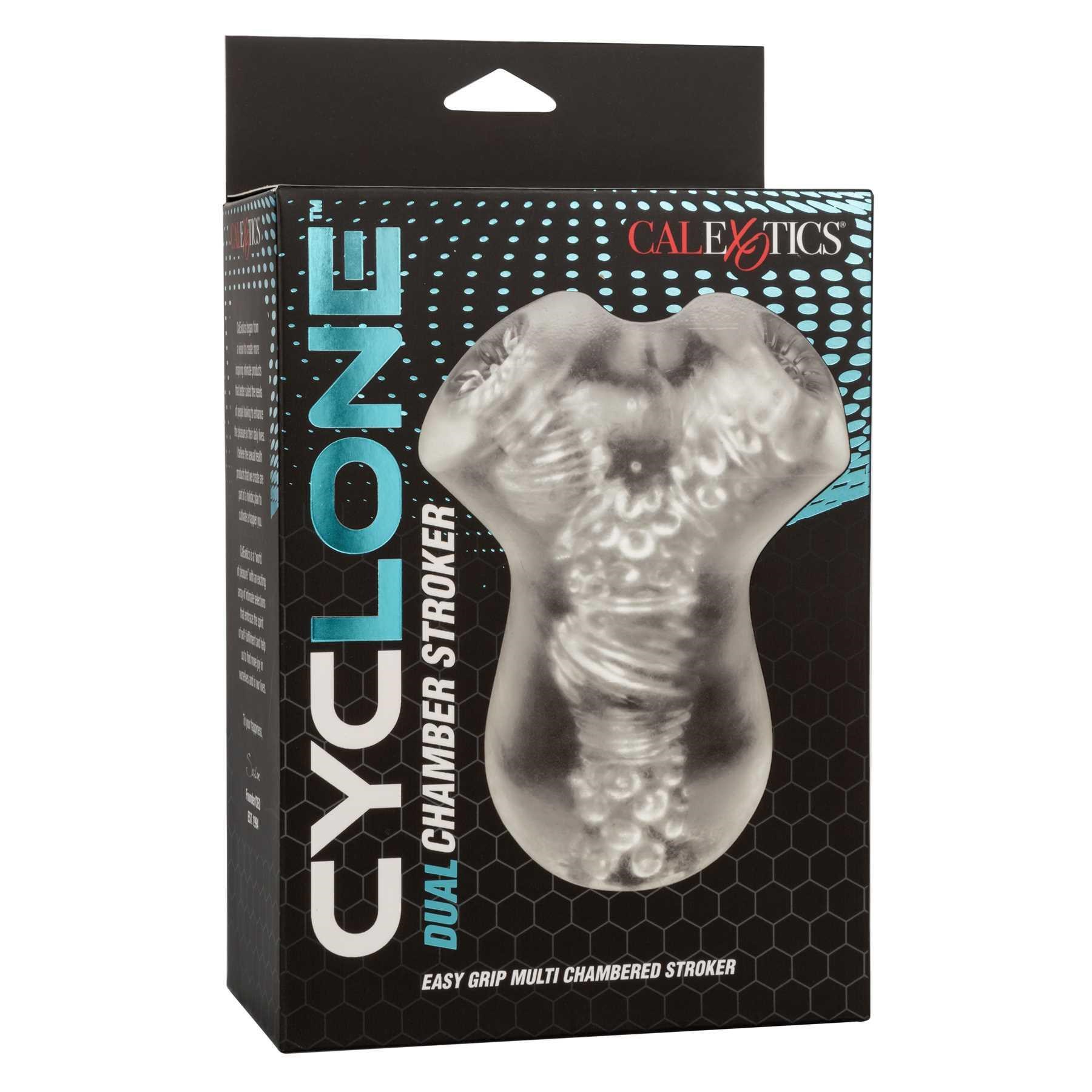 Cyclone Dual Chamber Stroker front of box