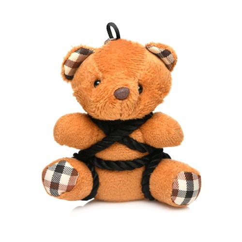 Master Series Bound Teddy Bear Keychain - Product Shot Without Blindfold