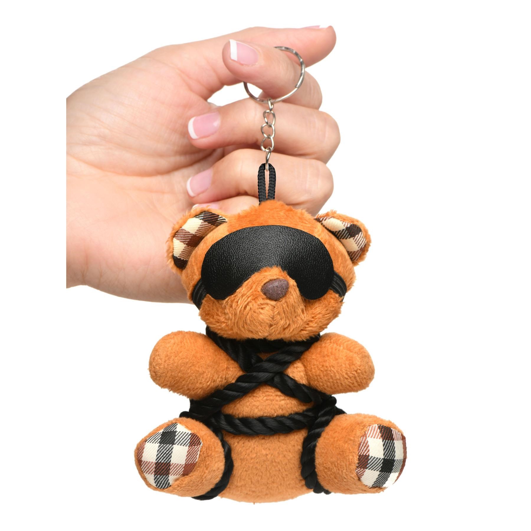 Master Series Bound Teddy Bear Keychain - Hand Shot