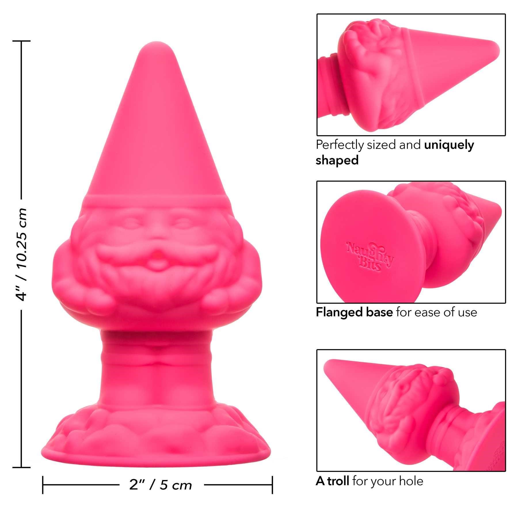Naughty Bits Anal Gnome Butt Plug features call out sheet