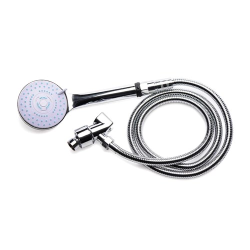 Discreet Shower Enema Set shown with shower head attached