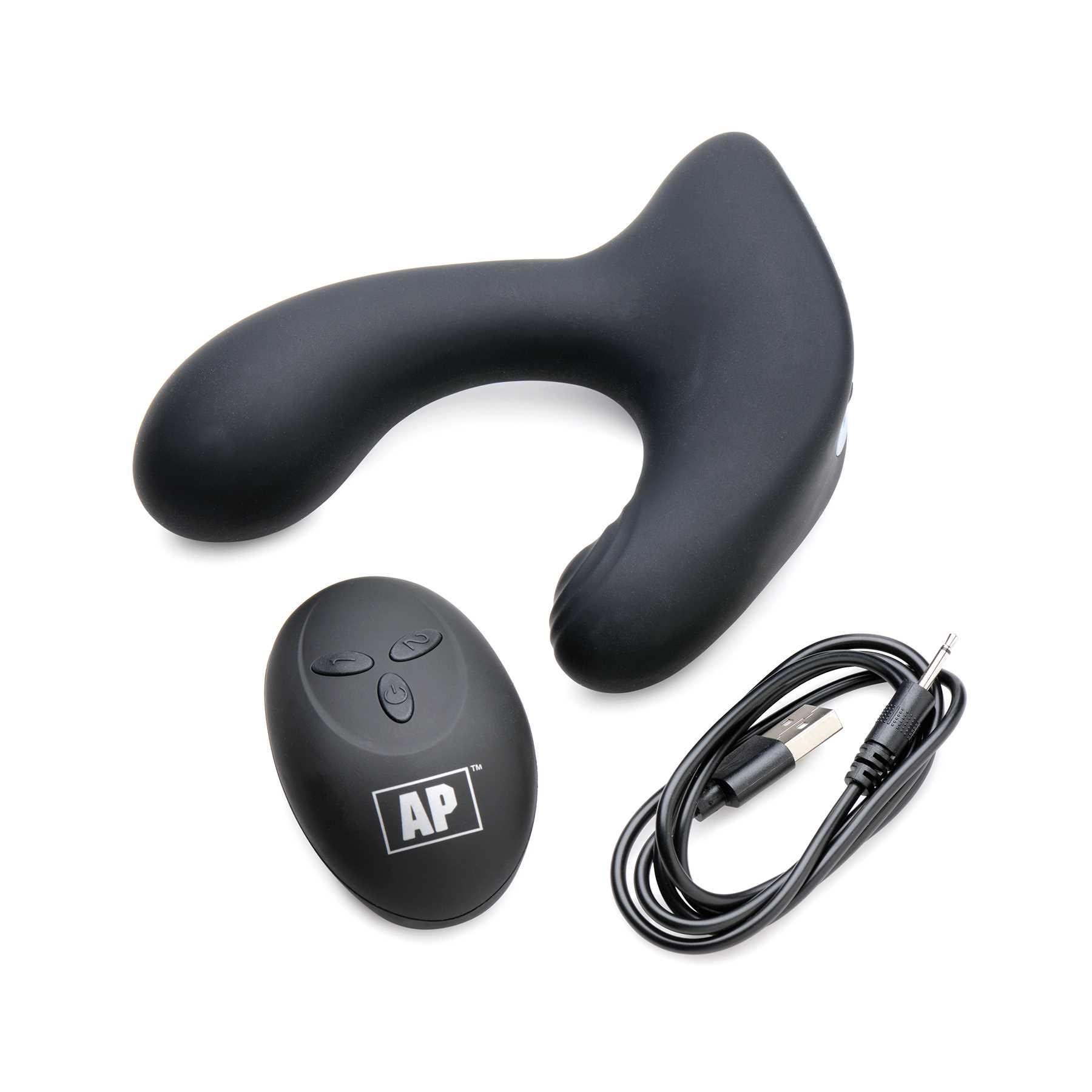 10X P-Pulse Taint Tapping silicone Prostate Stimulator with remote control and USB charger