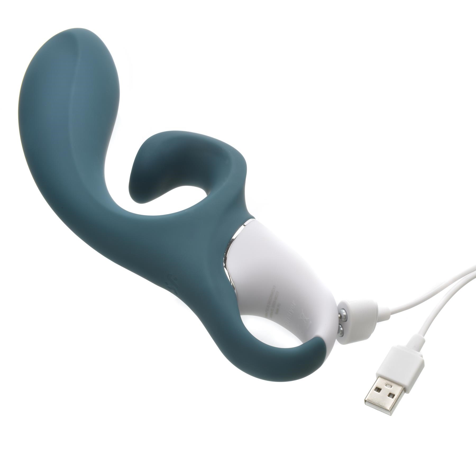 Satisfyer Hug Me Rabbit Vibrator- Showing Where Charging Cable is Placed