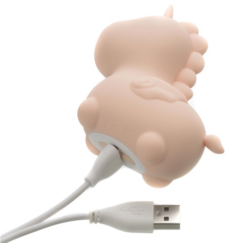 Unihorn Heart Throb Mini Unicorn Vibrator- Showing Where Charging Cable is Placed