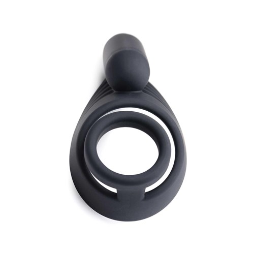 7X Silicone C-Ring with Vibrating Taint Stimulator close up of C-ring
