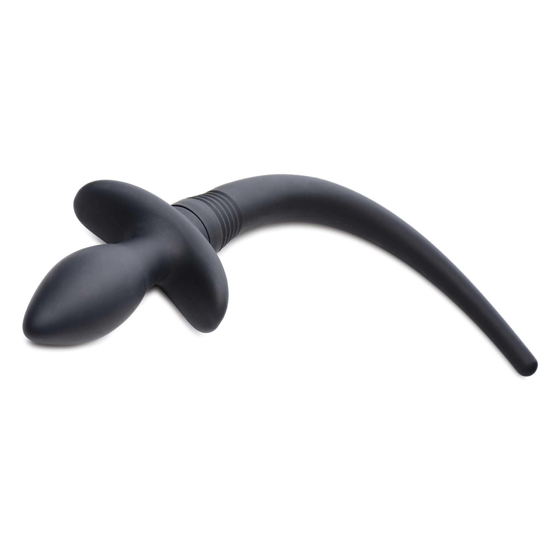 Wagging & Vibrating Puppy Tail Anal Plug left facing view