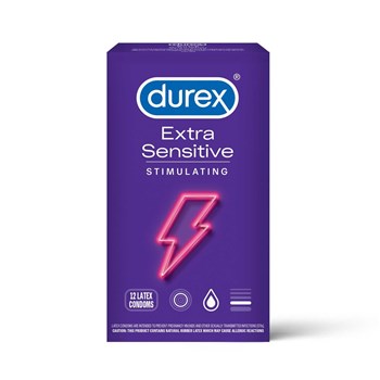 Durex Extra Sensitive Ultra Thin Condom front package 12 count