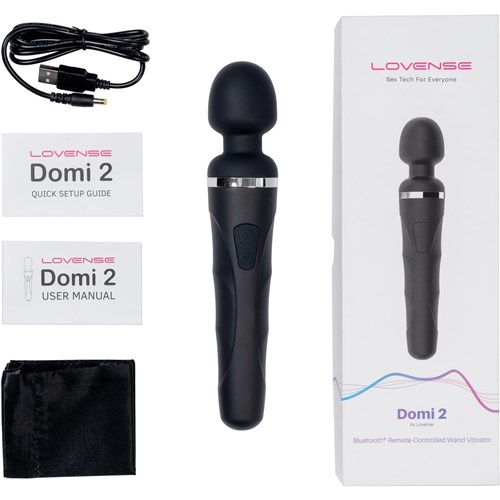 Lovense Domi 2 Bluetooth Wand Massager - All Components