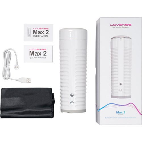 Lovense Max 2 Bluetooth Male Masturbator - All components