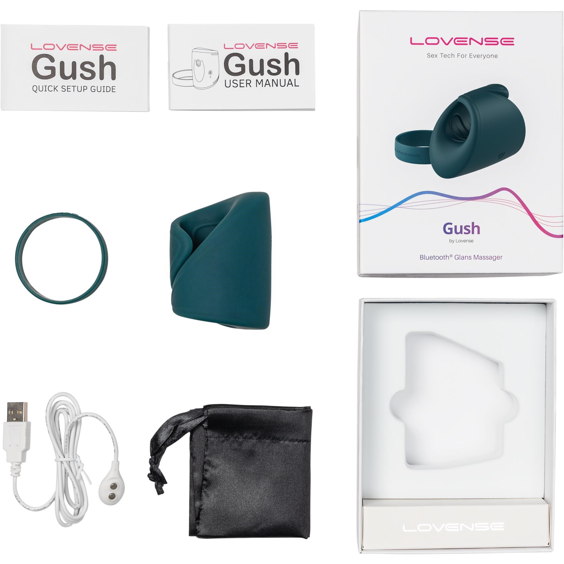 Lovense Gush Bluetooth Glans Massager - All Components