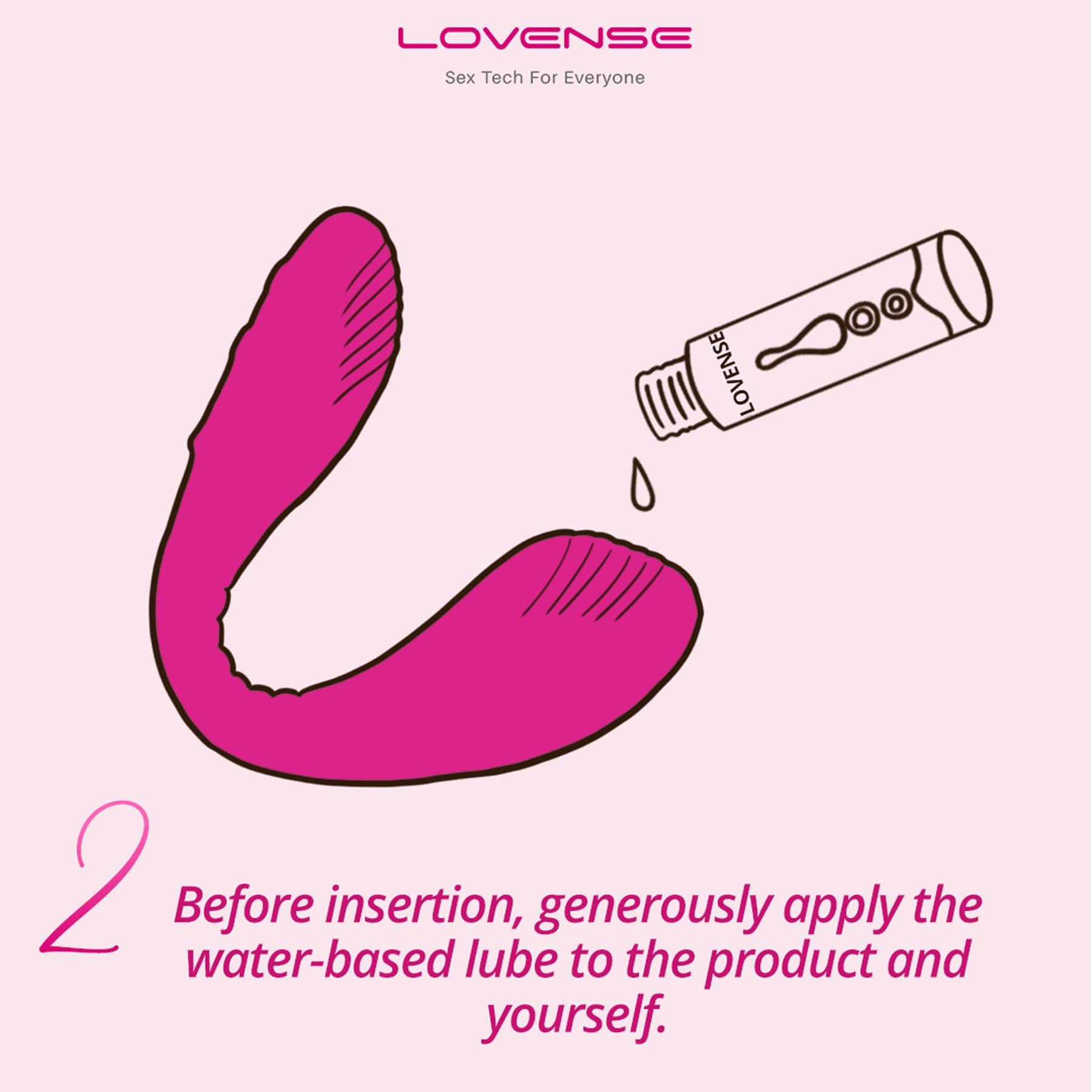 Lovense Dolce Bluetooth Dual Vibrator - Lubricant Application