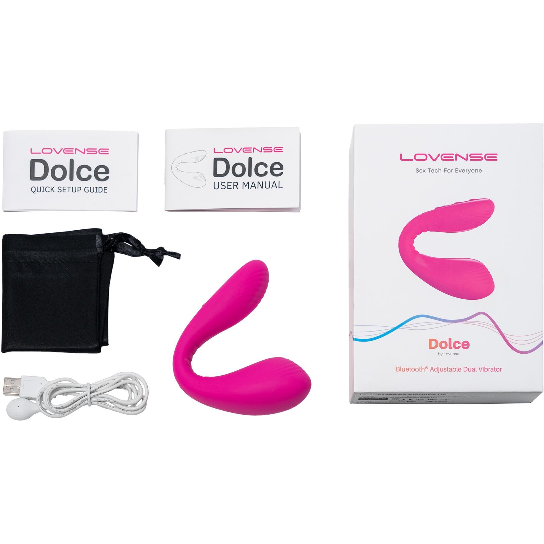Lovense Dolce Bluetooth Dual Vibrator - All Components