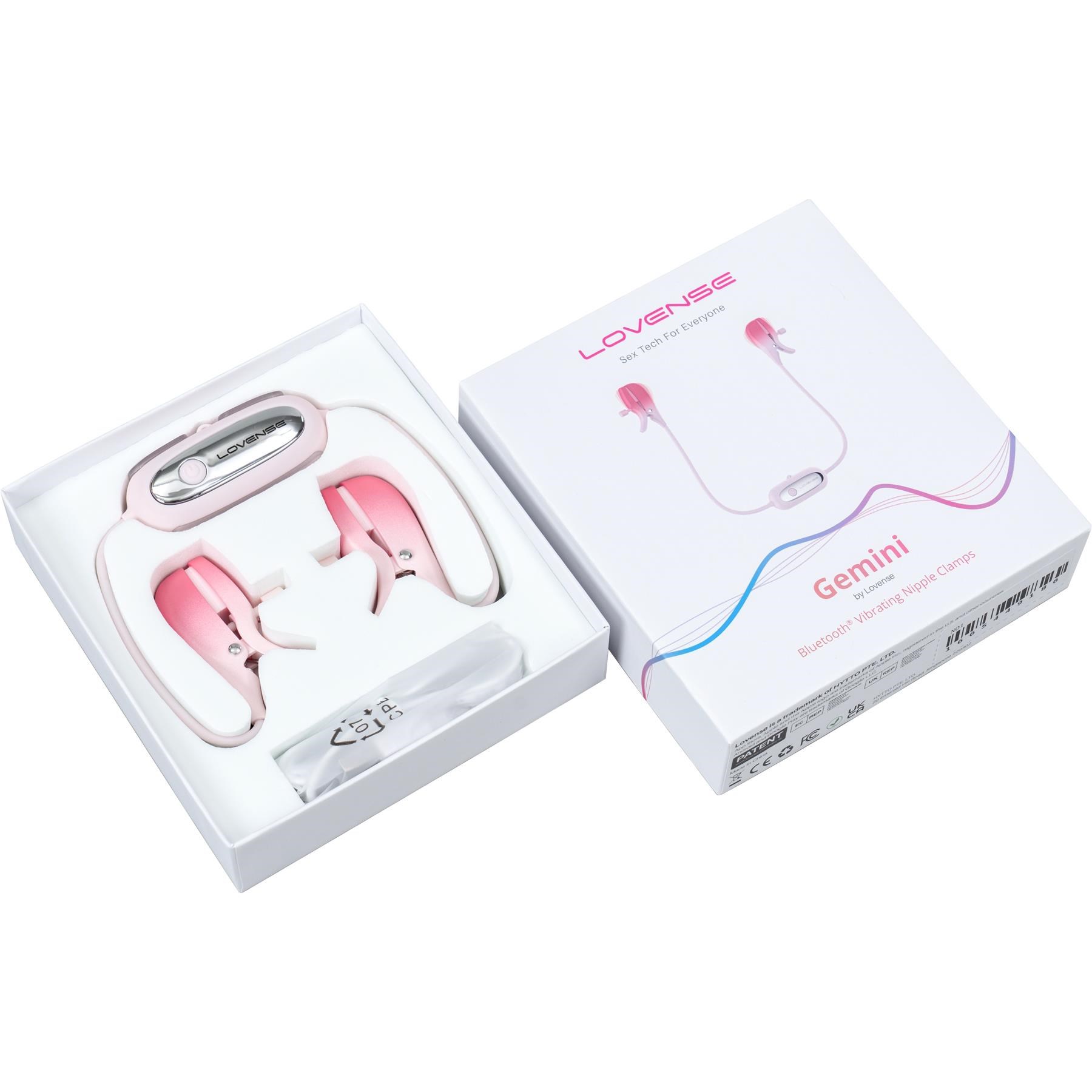 Lovense Gemini Bluetooth Vibrating Nipple Stimulators - Open Box Shot