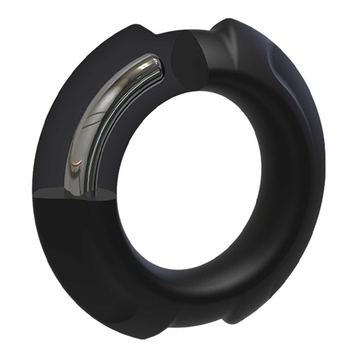 OptiMALE FlexiSteel C-Ring black large showing inner steel core
