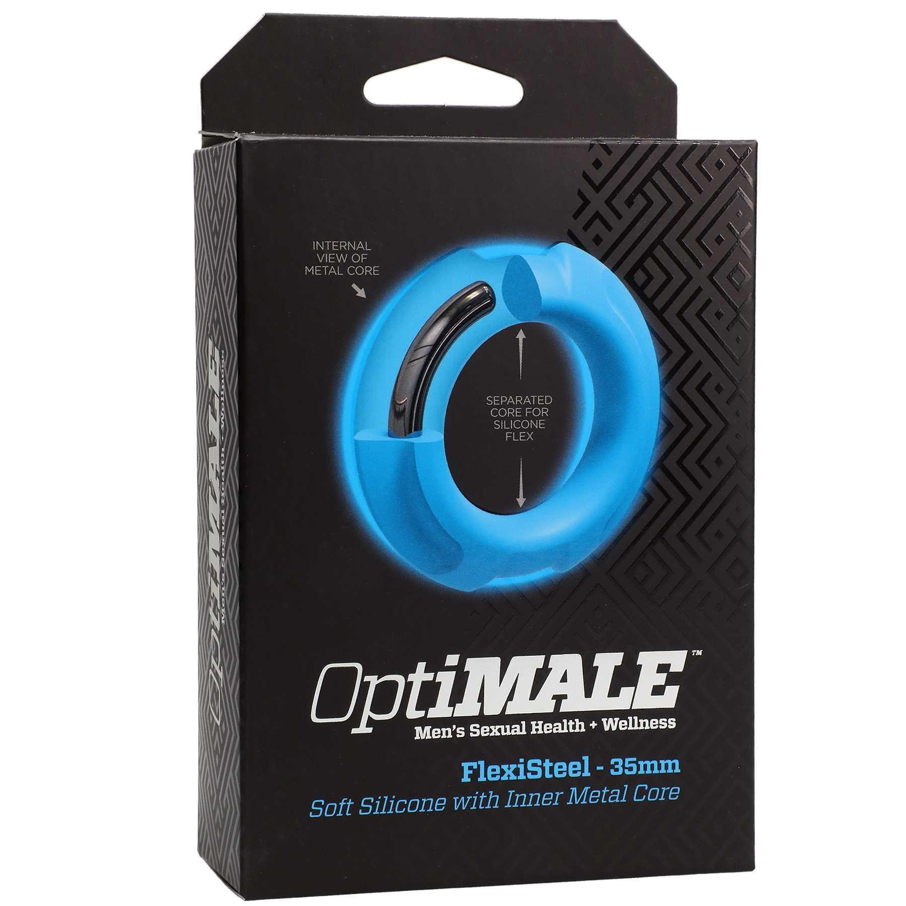 OptiMALE FlexiSteel C-Ring blue small box front