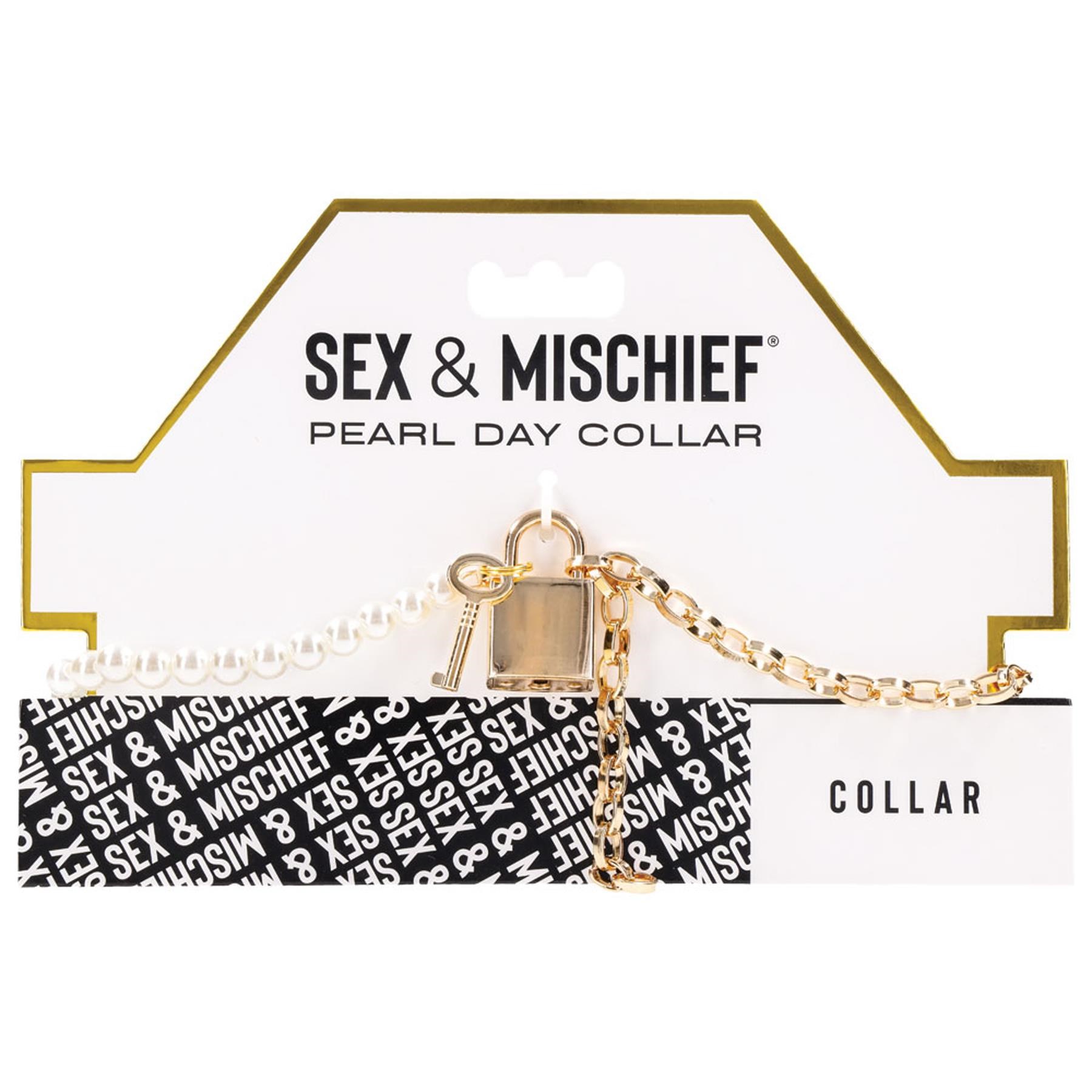 Sex & Mischief Pearl Day Collar - Packaging Shot - Front