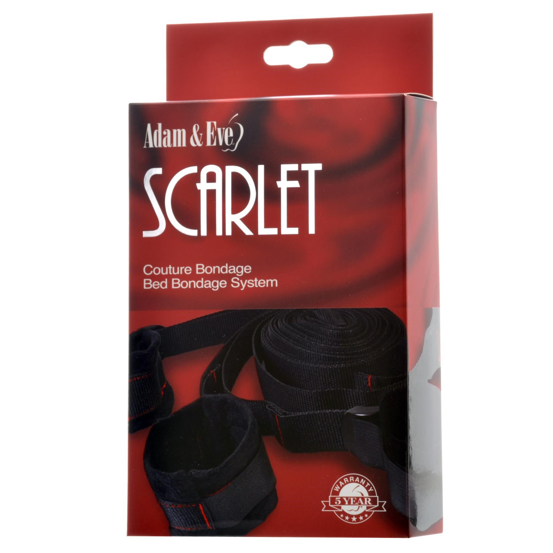 Adam & Eve Scarlet Couture Bed Bondage System - Packaging Shot