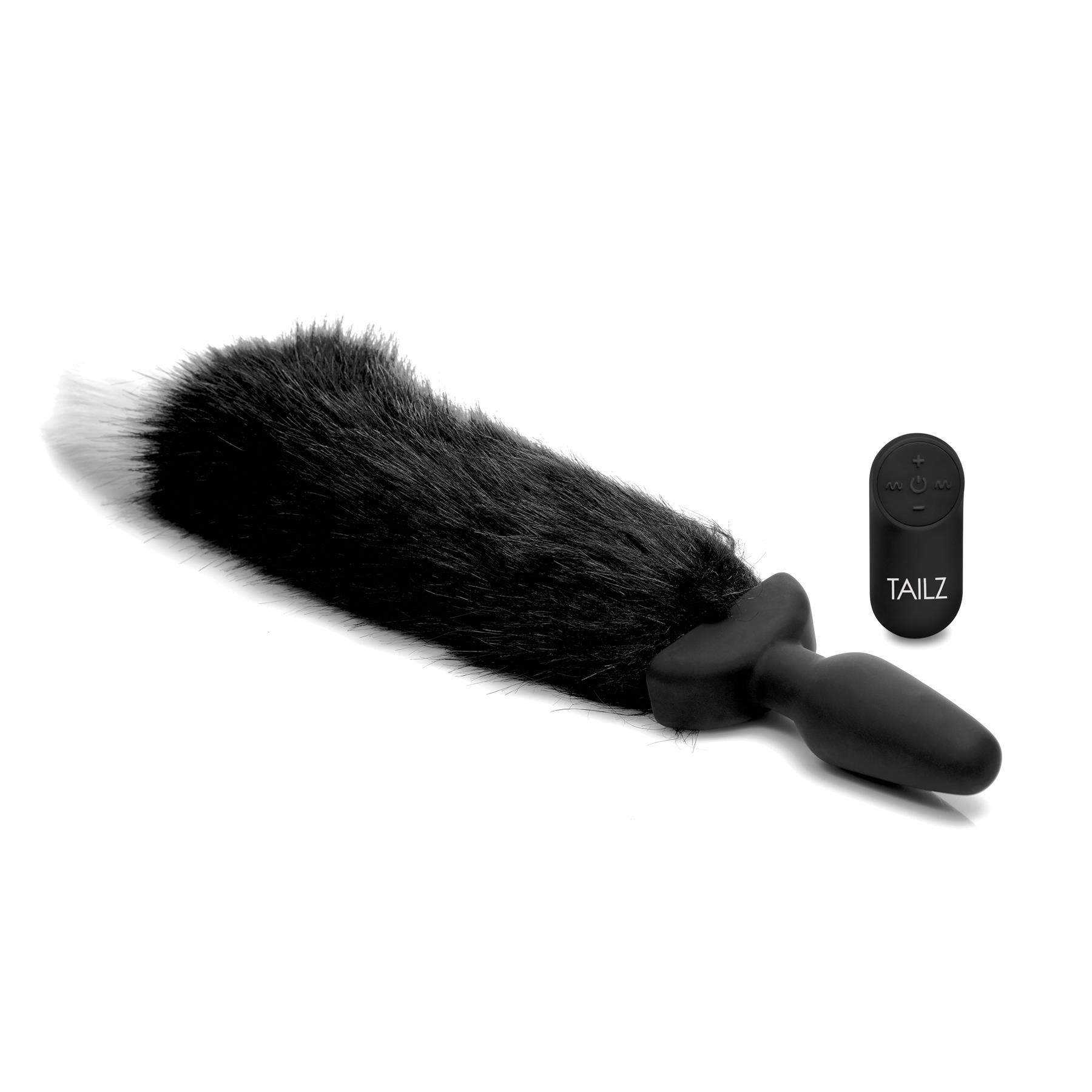 Tailz Waggerz Vibrating and Rotating Fox Tail Anal Plug - Product and Remote