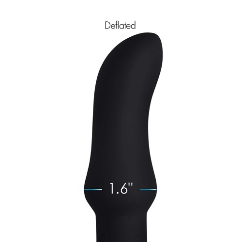 Swell 10X Inflatable Vibrating Curved Plug spec sheet while deflated