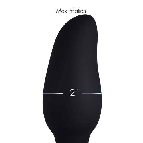 Swell 10X Inflatable Vibrating Curved Plug spec sheeet while inflated
