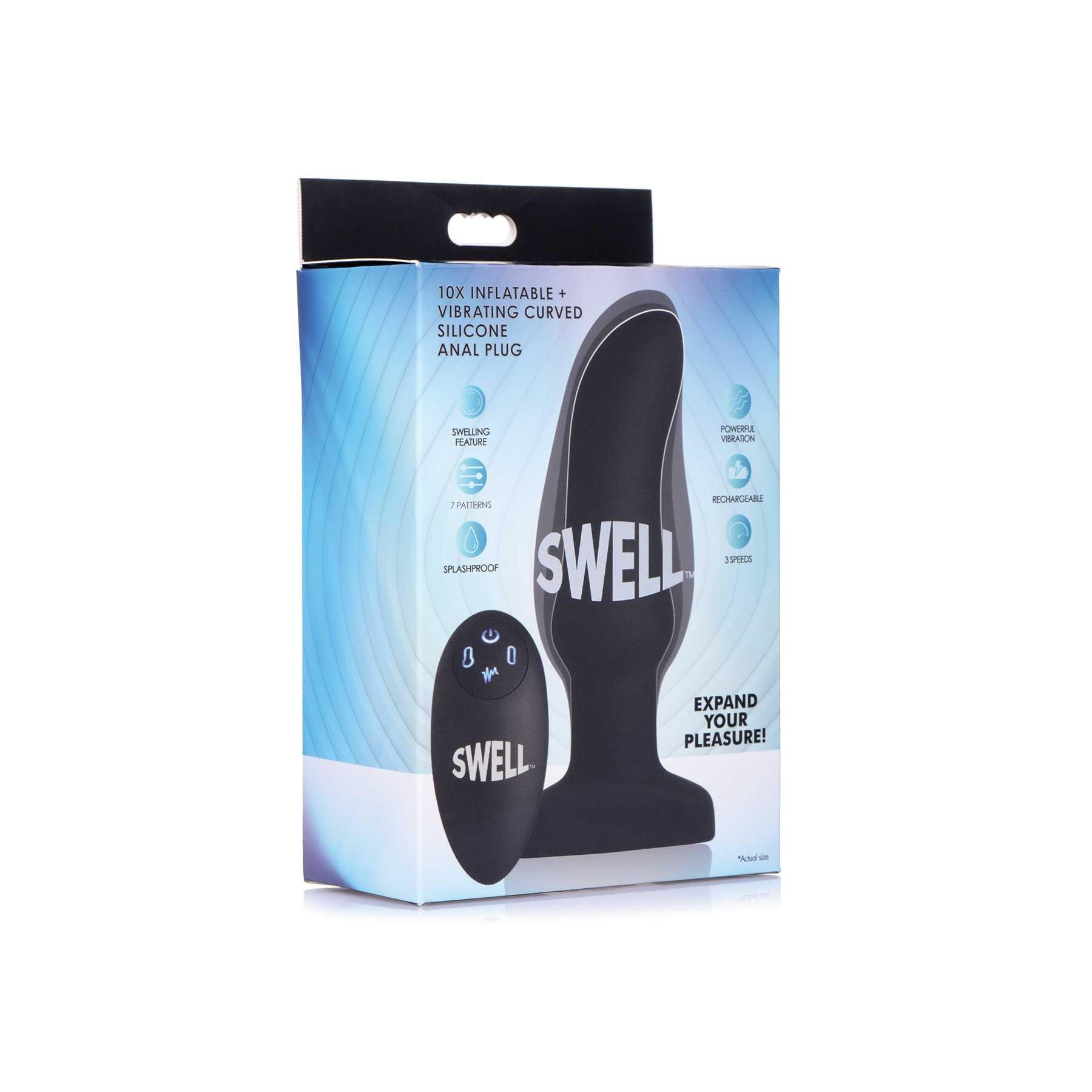 Swell 10X Inflatable Vibrating Curved Plug box