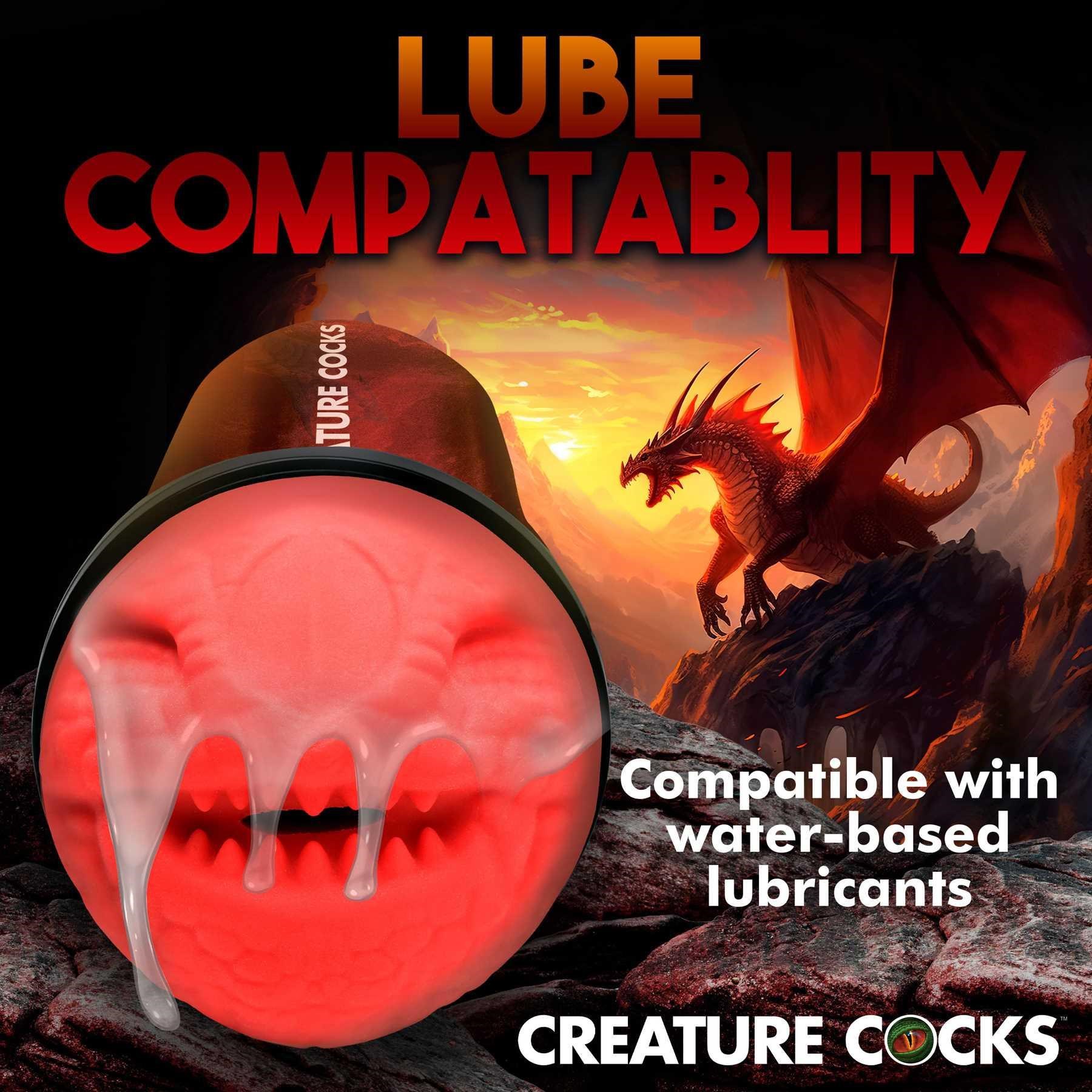 Creature Cocks Dragon Snatch Dragon Stroker compatible with water based lubes
