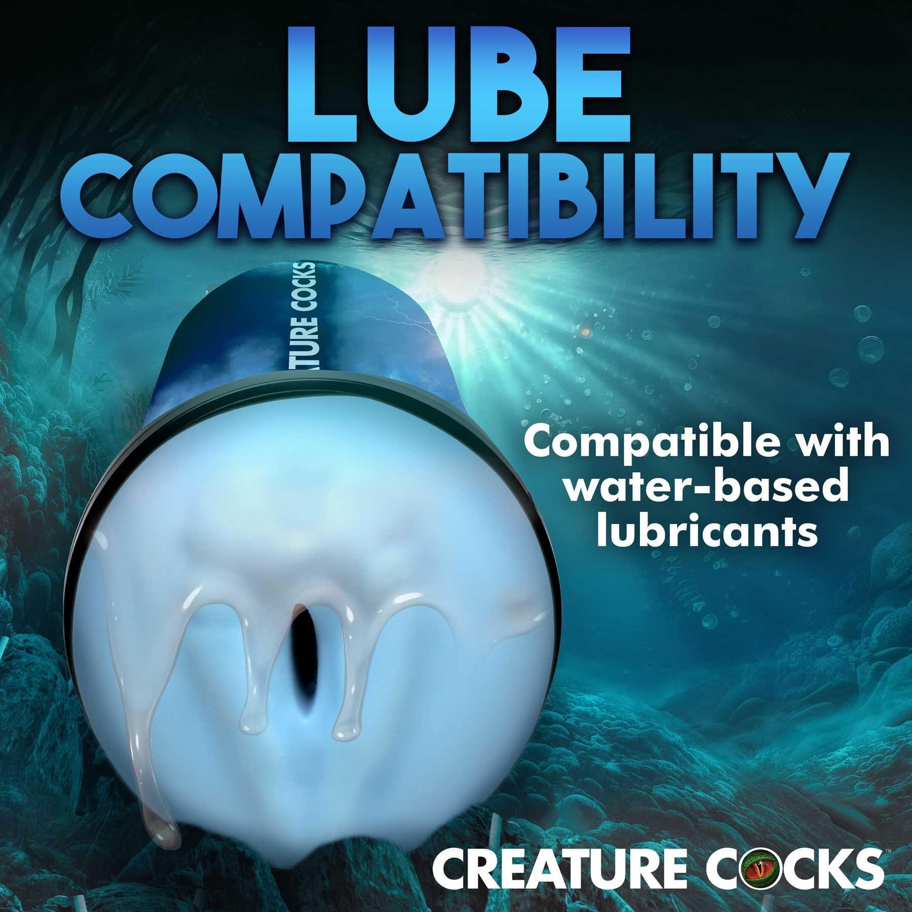 Creature Cocks Pussidon Sea Monster Stroker compatible with water based lubes